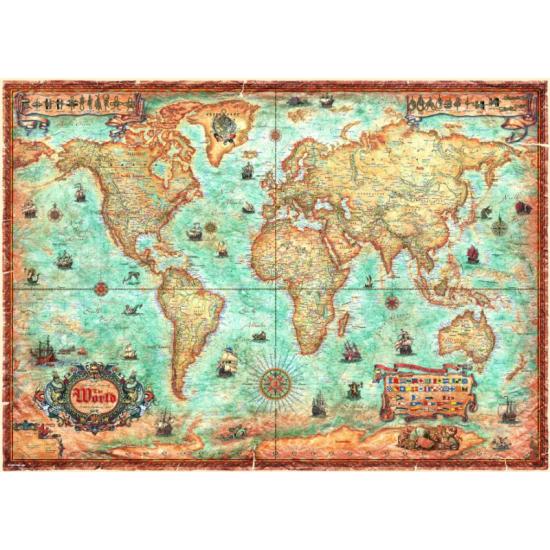 Puzzles Heye Puzzle De 3000 Piezas The World Mapa Del Mundo