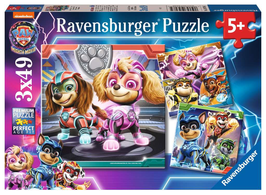 Comprar Puzzle Ravensburger Patrulla Canina Mighty Movie de 3x49 Piezas -  Ravensburger-057085