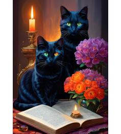 Puzzle Alipson Gatos Negros de 500 Piezas