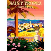 Puzzle Alipson St Tropez , Costa Azul de 1500 Piezas