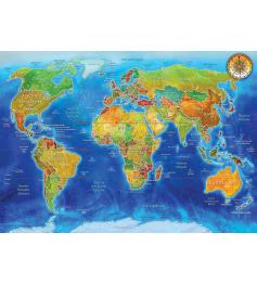 Puzzle Art Puzzle Mapa Geopolítico Mundial de 2000 Piezas