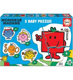Puzzle Baby Educa Progresivo Monsieur Madame