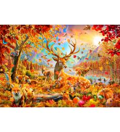 Puzzle Bluebird Animales en Otoño de 1000 Piezas