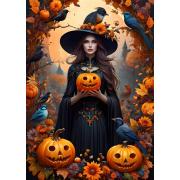 Puzzle Bluebird Bruja de Halloween de 500 Piezas