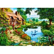 Puzzle Bluebird Cabaña junto al Lago de 500 Piezas