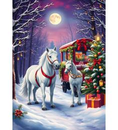 Puzzle Bluebird Caballos en Navidad XXL de 300 Piezas Puzzle Bluebird Caballos en Navidad XXL de 300 Piezas