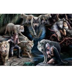 Puzzle Bluebird Collage de Lobos de 1500 Piezas