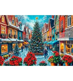 Puzzle Bluebird Compras Navideñas en la Plaza de 1000 Piezas Puzzle Bluebird Compras Navideñas en la Plaza de 1000 Piezas