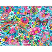 Puzzle Bluebird Flores y Mariposas de 1000 Piezas