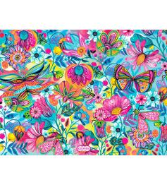 Puzzle Bluebird Flores y Mariposas de 1000 Piezas