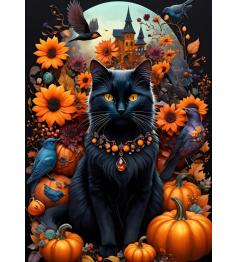 Puzzle Bluebird Gato de Otoño de 500 Piezas