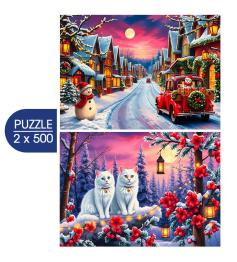 Puzzle Bluebird Listo Para Navidad de 2x500 Piezas Puzzle Bluebird Listo Para Navidad de 2x500 Piezas