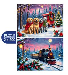 Puzzle Bluebird Se Acerca La Navidad de 2x500 Piezas Puzzle Bluebird Se Acerca La Navidad de 2x500 Piezas