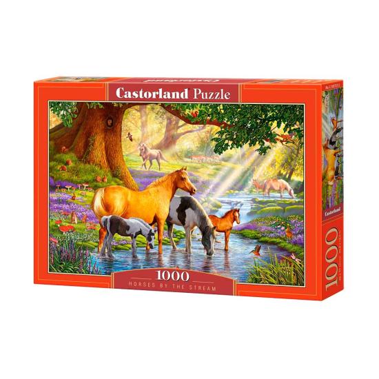 Comprar Puzzle Castorland Caballos En El Arroyo De 1000 Piezas ...