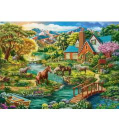 Puzzle Castorland Casa Idílica con Caballos de 2000 Piezas