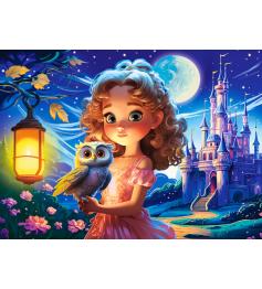 Puzzle Castorland Princesa Con Búho de 70 Piezas