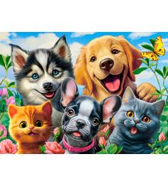 Puzzle Castorland Selfie de Mascotas de 70 Piezas