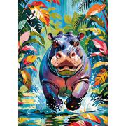 Puzzle Cherry Pazzi Happy Hippo de 500 Piezas