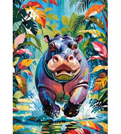 Puzzle Cherry Pazzi Happy Hippo de 500 Piezas