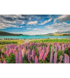 Puzzle Clementoni Lupinos En El Lago Tekapo de 1500 Piezas