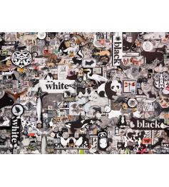 Puzzle Cobble Hill Blanco y Negro: Animales de 1000 Piezas