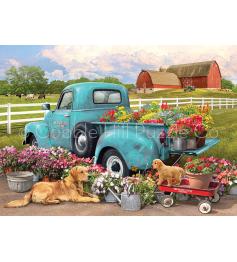 Puzzle Cobble Hill Camioneta con Flores de 1000 Piezas