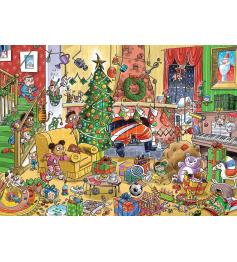 Puzzle Cobble Hill Family Descubriendo a Papá Noel de 350 Pzs