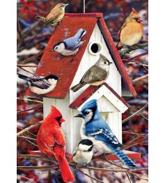 Puzzle Cobble Hill Nido de Invierno de Pájaros 1000 Piezas