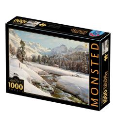 Puzzle D-Toys Paisaje de Invierno en Suiza de 1000 Pzs