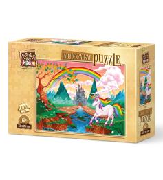 Puzzle de Madera Art Puzzle Unicornio Arcoiris de 100 Piezas