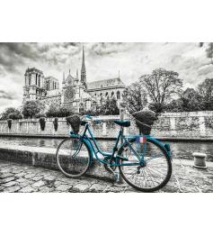 Puzzle Educa Bicicleta cerca de Notre Dame de 500 Piezas