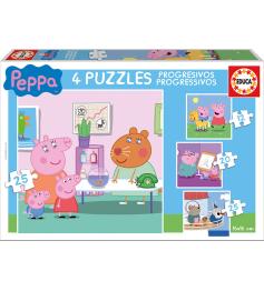 Puzzle Educa Peppa Pig Progresivo 12+16+20+25 Piezas