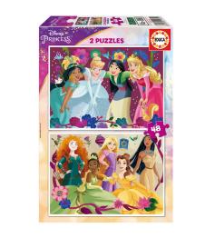 Puzzle Educa Princesas Disney de 2 x 48 Piezas