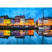 Puzzle Enjoy Puerto Antiguo de Copenhague de 1000 Piezas