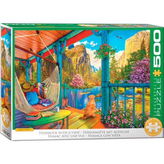 Puzzle Eurographics Hamaca con Vistas XXL 500 Piezas Puzzle Eurographics Hamaca con Vistas XXL 500 Piezas
