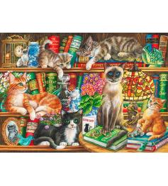 Puzzle Gibsons Biblioteca de Gatos de 1000 Piezas