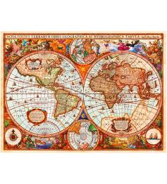 Puzzle Grafika Mapa del Mundo Antiguo de 3000 Piezas