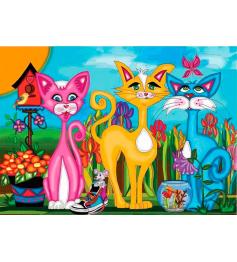 Puzzle Jacarou Rosy, Sunny y Sky de 1000 Piezas