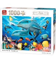 Puzzle King Familia de Delfines de 1000 Piezas