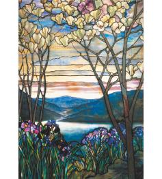 Puzzle Piatnik Magnolias e Iris de Tiffany de 1000 Piezas