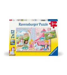Puzzle Ravensburger Amistad Encantadora de 2x12 Piezas