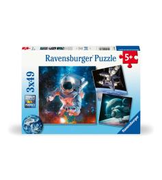 Puzzle Ravensburger Aventuras en el Espacio de 3x49 Piezas