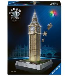 Puzzle Ravensburger Big Ben Night Edition Led 3D 235 Piezas Puzzle Ravensburger Big Ben Night Edition Led 3D 235 Piezas