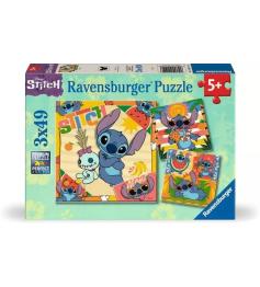 Puzzle Ravensburger Disney Stitch de 3x49 Pzs