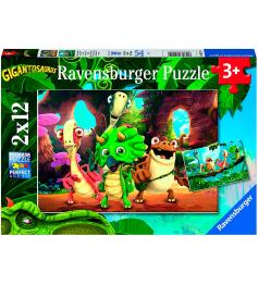 Puzzle Ravensburger Gigantosaurus de 2x12 Piezas