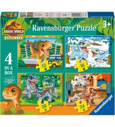 Puzzle Ravensburger Jurassic World Progresivo de 12+16+20+24 Pzs