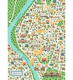 Puzzle Ravensburger Mapa de Sevilla de 1000 Pzs