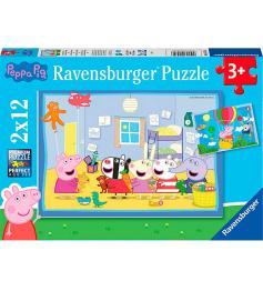 Puzzle Ravensburger Peppa Pig Aventuras de 2x12 Piezas