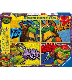 Puzzle Ravensburger Tortugas Ninja de 4 x 100 Piezas