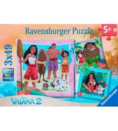 Puzzle Ravensburger Vaiana 2 de 3x49 Piezas